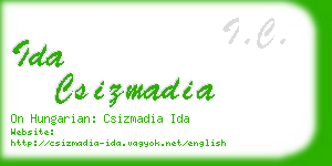 ida csizmadia business card